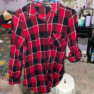 Derek Heart Red/Black Flannel Medium Cotton